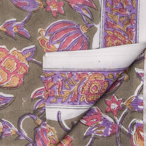 Sanganeri Hand Block Printed Cotton Fabric
