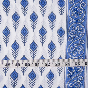 Precut 0.25 meters -Sanganeri Hand Block Printed Cotton Fabric