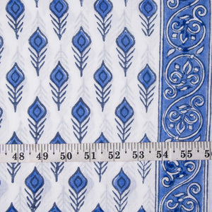 Precut 0.75 meters -Sanganeri Hand Block Printed Cotton Fabric