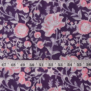 Sanganeri Hand Block Printed Cotton Fabric