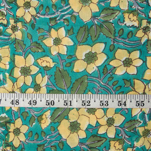 Precut 0.5meter - Sanganeri Hand Block Printed Cotton Fabric