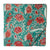 Green and orange Sanganeri Hand Block Printed Cotton Fabric with floral print