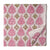 Pink and white Sanganeri Hand Block Printed Cotton Fabric with motifs