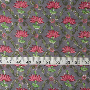 Precut 1 meter -Sanganeri Hand Block Printed Cotton Fabric
