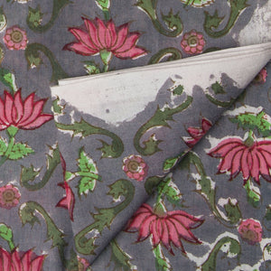 Precut 1 meter -Sanganeri Hand Block Printed Cotton Fabric