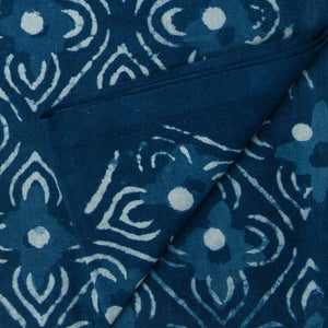 Precut 0.75 meters -Sanganeri Hand Block Printed Cotton Fabric