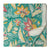 Green and yellow Sanganeri Hand Block Printed Cotton Fabric with floral print