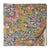 Green and peach Sanganeri Hand Block Printed Cotton Fabric with floral print