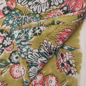 Precut 0.25 meters -Sanganeri Hand Block Printed Cotton Fabric