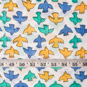 Precut 1 meter -Sanganeri Hand Block Printed Cotton Fabric