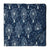 White and blue Sanganeri Hand Block Printed Cotton Fabric with abstract print