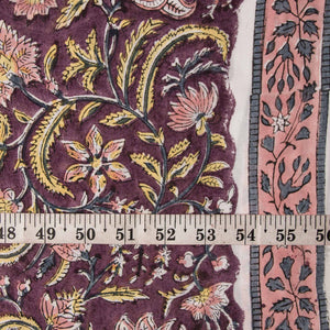 Precut 0.25 meter -Sanganeri Hand Block Printed Cotton Fabric