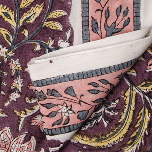 Precut 0.25 meter -Sanganeri Hand Block Printed Cotton Fabric