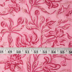 Precut 0.75 meter -Sanganeri Hand Block Printed Cotton Fabric