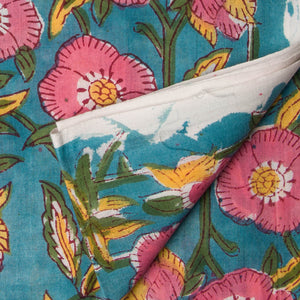 Precut 0.25 meter -Sanganeri Hand Block Printed Cotton Fabric
