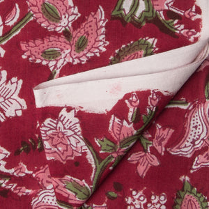 Precut 0.75 meter -Sanganeri Hand Block Printed Cotton Fabric