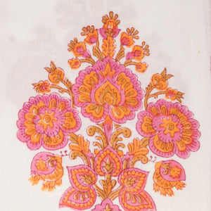 Precut 0.25 meter -Sanganeri Hand Block Printed Cotton Fabric