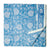 White and blue Sanganeri Hand Block Printed Cotton Fabric with floral print
