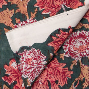 Precut 0.75 meter -Sanganeri Hand Block Printed Cotton Fabric