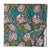 Green and Red Sanganeri Hand Block Printed Cotton Fabric with floral print
