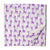 White and Purple Sanganeri Hand Block Printed Cotton Fabric with animal print