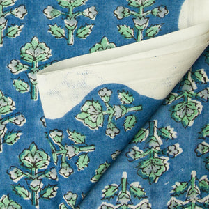 Precut 0.75 meter -Sanganeri Hand Block Printed Cotton Fabric