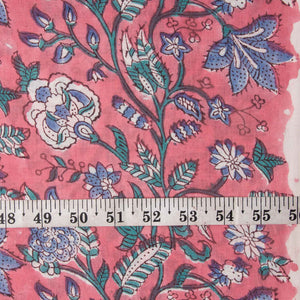 Precut 0.25 meter -Sanganeri Hand Block Printed Cotton Fabric