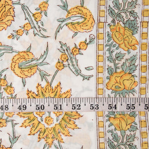 Precut 0.25 meter -Sanganeri Hand Block Printed Cotton Fabric