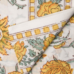 Precut 0.25 meter -Sanganeri Hand Block Printed Cotton Fabric