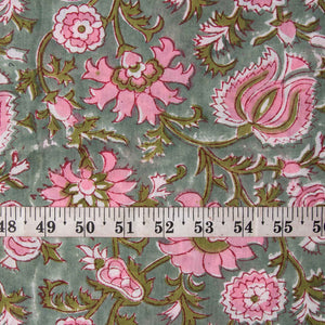 Precut 0.25 meter -Sanganeri Hand Block Printed Cotton Fabric