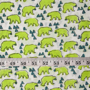 Precut 0.5 meter -Sanganeri Hand Block Printed Cotton Fabric