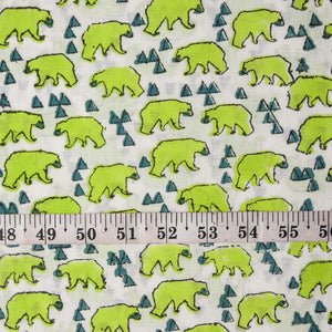 Precut 0.75 meter -Sanganeri Hand Block Printed Cotton Fabric