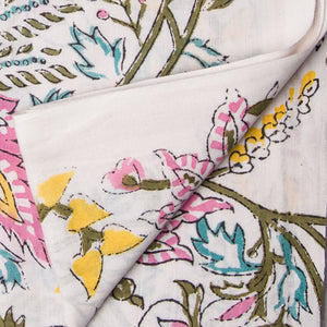 Precut 0.25 meter -Sanganeri Hand Block Printed Cotton Fabric