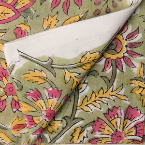 Precut 1 meter -Sanganeri Hand Block Printed Cotton Fabric