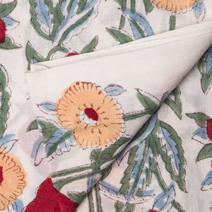Precut 0.25 meter -Sanganeri Hand Block Printed Cotton Fabric