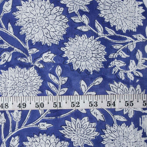 Precut 0.75 meter -Sanganeri Hand Block Printed Cotton Fabric
