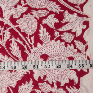 Precut 0.75 meter -Sanganeri Hand Block Printed Cotton Fabric