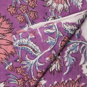 Precut 0.5 meter -Sanganeri Hand Block Printed Cotton Fabric