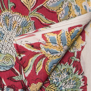 Precut 0.5 meter -Sanganeri Hand Block Printed Cotton Fabric