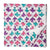 Blue and pink Sanganeri Hand Block Printed Cotton Fabric with bird design