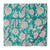 Green and White Sanganeri Hand Block Printed Cotton Fabric with floral design