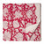 Red and White Sanganeri Hand Block Printed Cotton Fabric with floral design