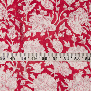 Precut 0.75 meter -Sanganeri Hand Block Printed Cotton Fabric
