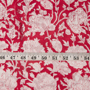 Precut 0.25 meter -Sanganeri Hand Block Printed Cotton Fabric
