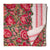 Green and Red Sanganeri Hand Block Printed Cotton Fabric with floral design