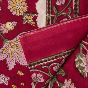 Precut 0.25 meter -Sanganeri Hand Block Printed Cotton Fabric