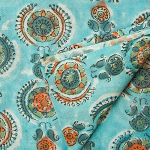 Precut 0.25 meter -Sanganeri Hand Block Printed Cotton Fabric