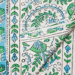 Precut 0.5 meter -Sanganeri Hand Block Printed Cotton Fabric