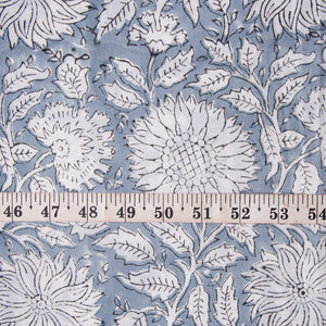 Precut 0.5 meter -Sanganeri Hand Block Printed Cotton Fabric
