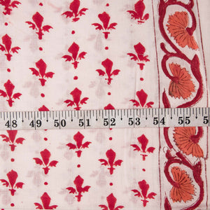 Precut 0.25 meter -Sanganeri Hand Block Printed Cotton Fabric